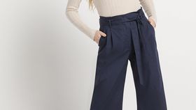 hessnatur Damen Culotte aus Bio-Baumwolle - blau - Größe 36