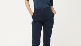 hessnatur Damen Chino aus Bio-Baumwolle - blau - Größe 38