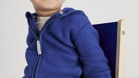 hessnatur Baby Fleece Jacke Regular aus Bio-Baumwolle - blau - Größe 98/104