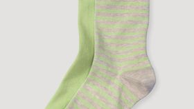 hessnatur Damen-Socken im 2er-Pack aus Bio-Baumwolle - grün - Größe 38-40