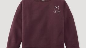 hessnatur Kinder Sweatshirt aus Bio-Baumwolle - lila - Größe 110/116