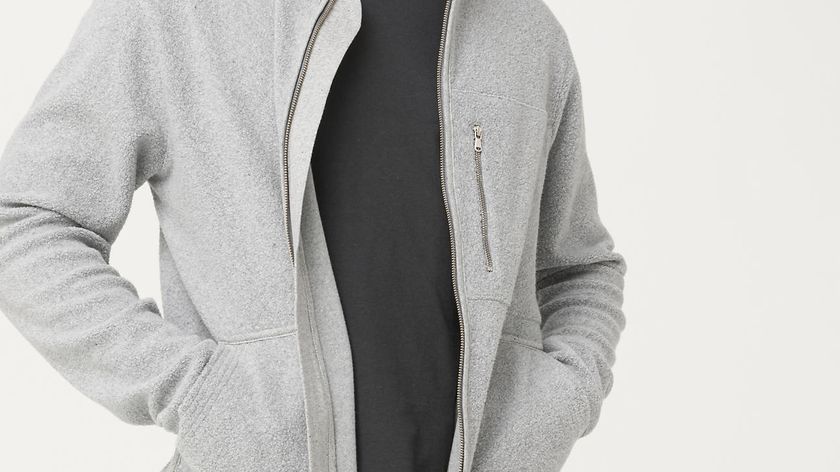 hessnatur Herren Fleece-Jacke aus Bio-Baumwolle - grau - Größe 54