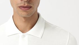 hessnatur Herren Poloshirt Zwirnjersey aus Bio-Baumwolle - weiß - Größe 56