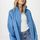 hessnatur Damen Windjacke Nature Shell Oversize aus Bio-Baumwolle - blau - Größe 46