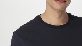 hessnatur Herren T-Shirt Regular aus Bio-Baumwolle - blau - Größe 52