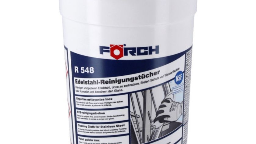 Förch Edelstahl-Reinigungstücher R548 30 Tücher