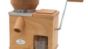 KoMo Getreidemühle Holz Fidifloc 21 - elektrische Mühle mit Handflocker