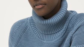 hessnatur Damen Pullover aus Bio-Baumwolle - blau - Größe 44