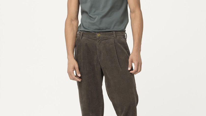 hessnatur Herren Bundfalten-Cordhose Relaxed Fit aus Hanf mit Bio-Baumwolle - grün - Größe 48