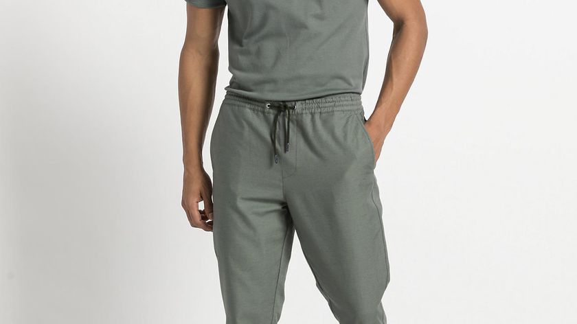 hessnatur Herren Joggpants aus Bio-Baumwolle mit Leinen - grün - Größe 56