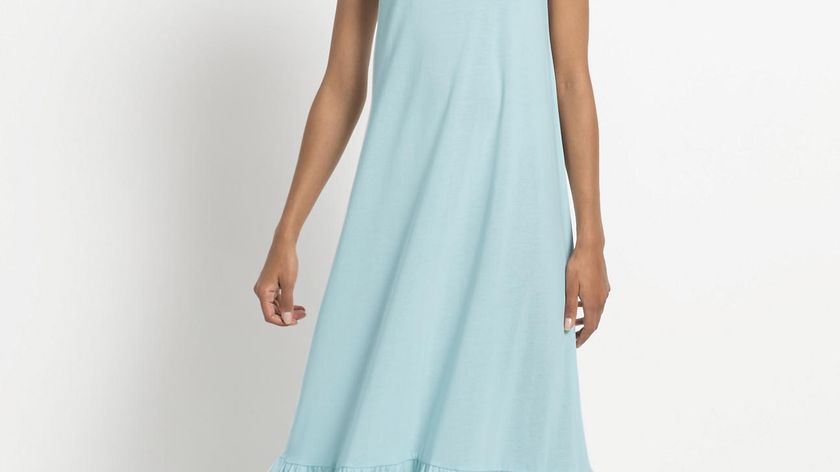 hessnatur Damen Jersey-Kleid aus Pima-Bio-Baumwolle - blau - Größe 34