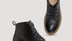 hessnatur Herren Schnürboots - schwarz - Größe 41