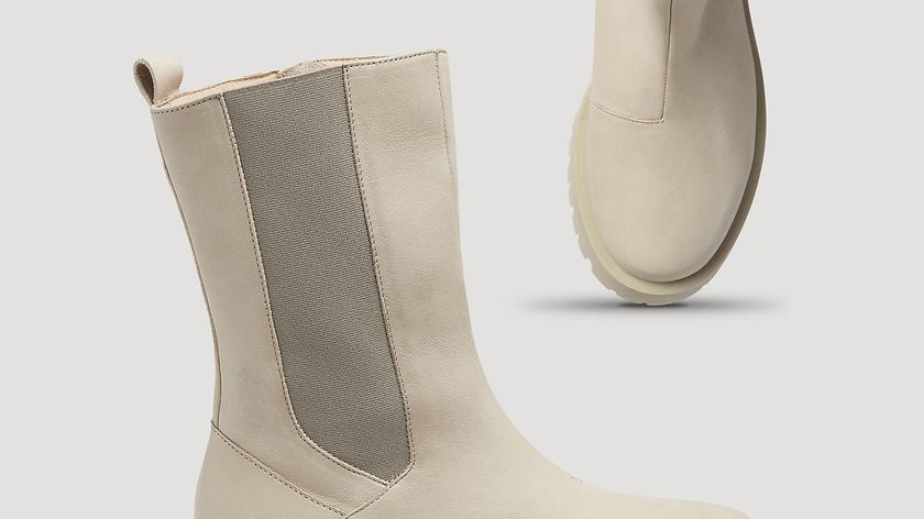 hessnatur Damen Hohe Chelsea Boots - beige - Größe 36