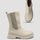 hessnatur Damen Hohe Chelsea Boots - beige - Größe 36