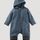 hessnatur Baby Walk-Overall aus Bio-Merinowolle mit Nature Shell - blau - Größe 98