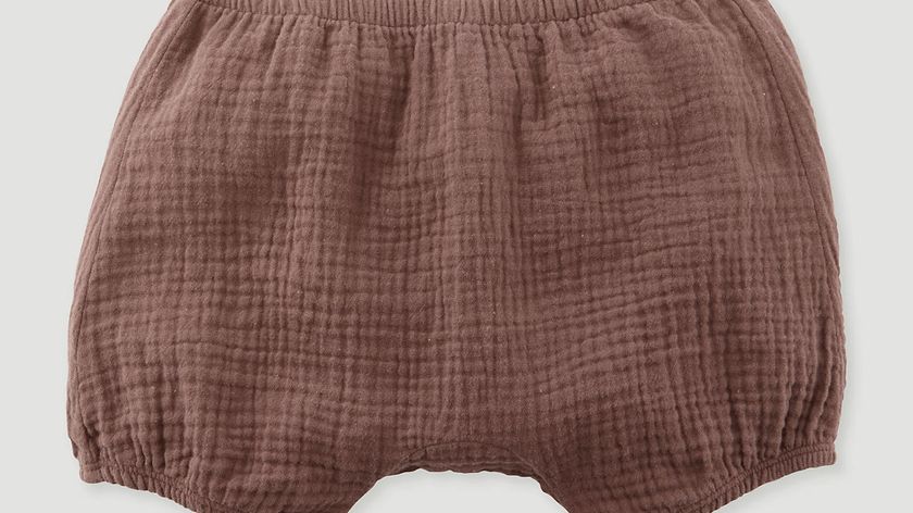 hessnatur Baby Musselin-Shorts aus Bio-Baumwolle - braun - Größe 62/68