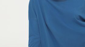 hessnatur Damen Langarm-Shirt aus Bio-Baumwolle - blau - Größe 48