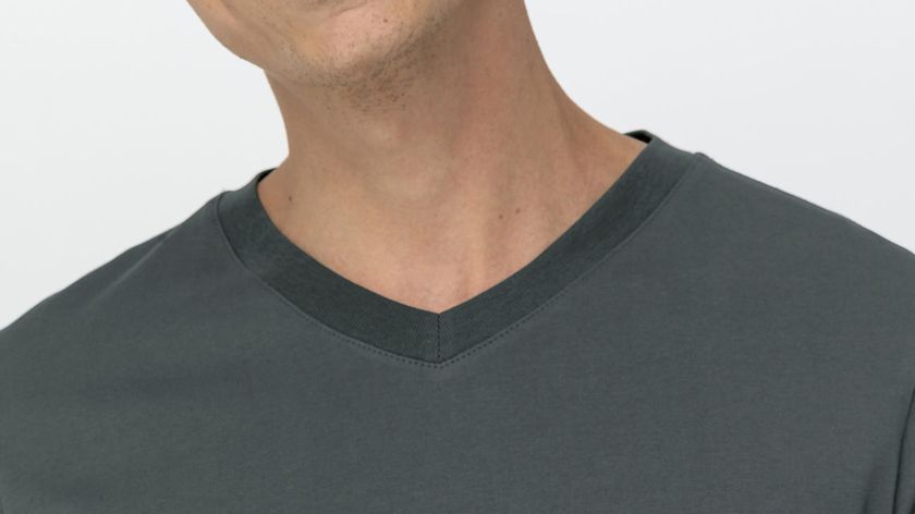 hessnatur Herren V-Shirt Regular aus Bio-Baumwolle - grün - Größe 46