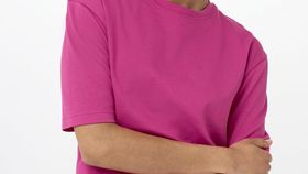 hessnatur Damen Kurzarm-Shirt aus Bio-Baumwolle - rosa - Größe 48