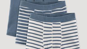 hessnatur Kinder  Jungen Pants Slim 3er Pack aus Bio-Baumwolle - blau - Größe 122/128