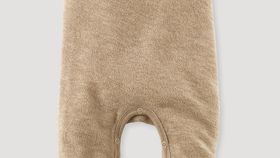 hessnatur Baby Wollfrottee-Strampler aus Bio-Merinowolle - beige - Größe 74/80