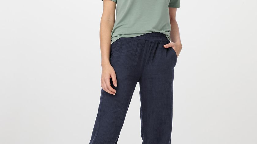 hessnatur Damen Musselin Hose aus Bio-Baumwolle - blau - Größe 46