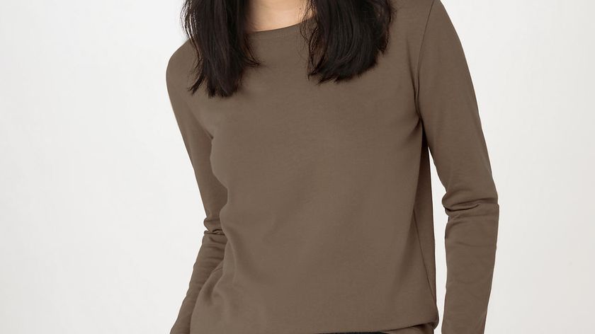 hessnatur Damen Langarmshirt aus Bio-Baumwolle - braun - Größe 34