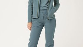 hessnatur Damen-Outdoor Softshell-Hose aus Bio-Baumwolle - grün - Größe 40