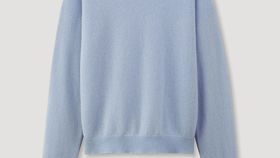 hessnatur Damen Pullover Regular aus Kaschmir - blau - Größe 46