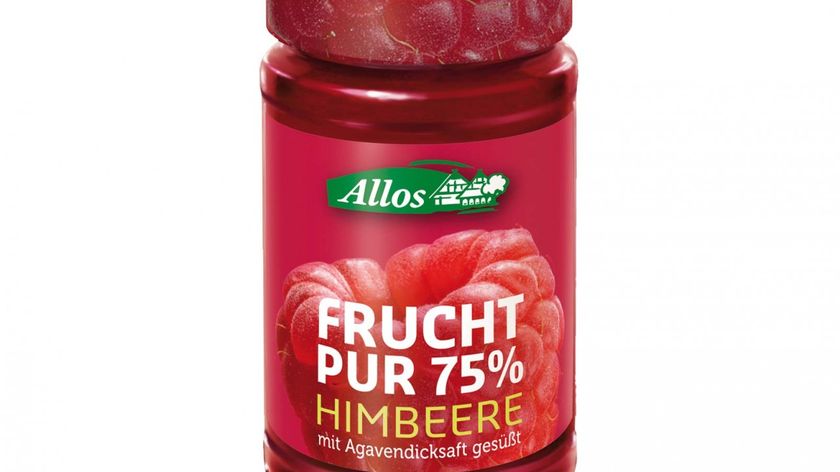 Allos Himbeer Fruchtaufstrich - extra fruchtig durch Bio Himbeeren