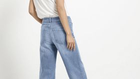 hessnatur Damen Jeans Alva Mid Rise Wide Leg aus Bio-Denim - blau - Größe 29/32