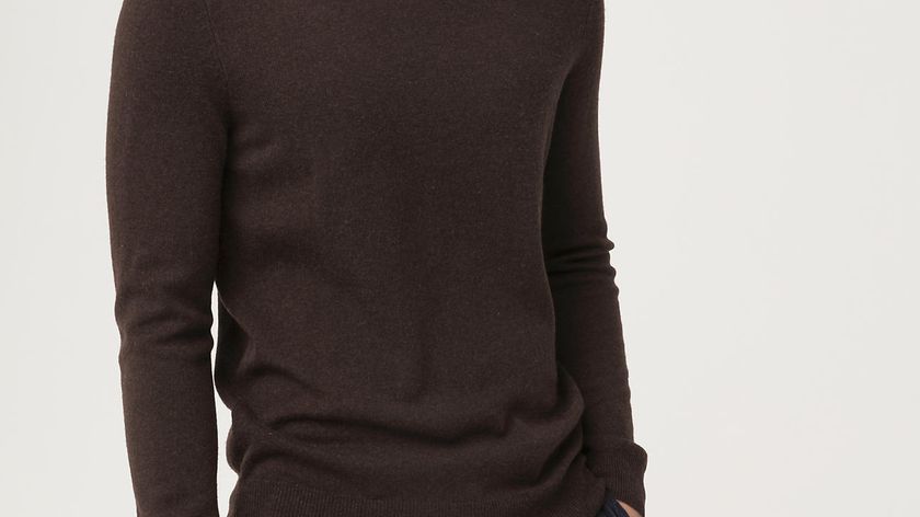 hessnatur Herren Rollkragen-Pullover aus Schurwolle mit Kaschmir - braun - Größe 48