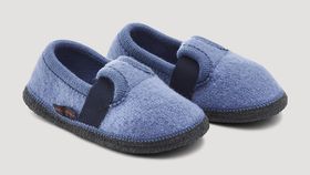 hessnatur Kinderschuhe Hausschuhe - blau - Größe 27