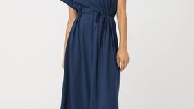 hessnatur Damen Jersey-Kleid aus Bio-Baumwolle - blau - Größe 40