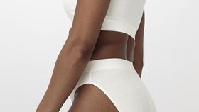 hessnatur Damen Ripp-Taillenslip High Waist aus Bio-Baumwolle - weiß - Größe 38