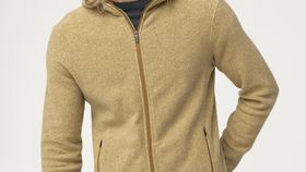 hessnatur Fleece-Kapuzenjacke aus Bio-Baumwolle - gelb - Größe 50