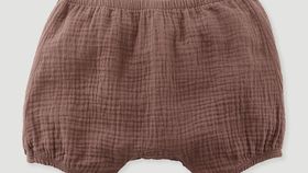 hessnatur Baby Musselin-Shorts aus Bio-Baumwolle - braun - Größe 74/80