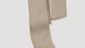 hessnatur Kinder  Ripp-Strumpfhose aus Bio-Merinowolle mit Bio-Baumwolle - beige - Größe 110/116