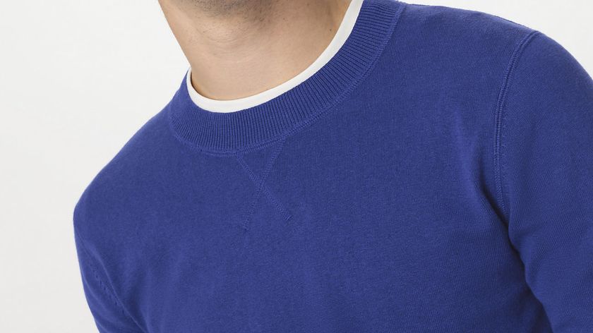 hessnatur Herren Pullover Regular aus Bio-Baumwolle mit Leinen - blau - Größe 48