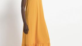 hessnatur Damen Jersey-Kleid aus Pima-Bio-Baumwolle - orange - Größe 46