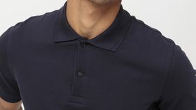 hessnatur Herren Premium-Zwirn Poloshirt aus Bio-Baumwolle - blau - Größe 50