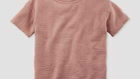 hessnatur Kinder Musselin Shirt aus Bio-Baumwolle - rosa - Größe 110/116