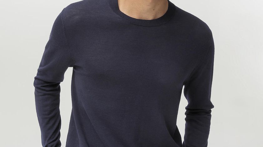 hessnatur Herren Feiner Pullover Regular aus Bio-Merinowolle - blau - Größe 48