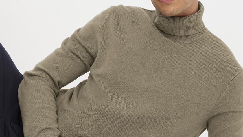 hessnatur Herren Rollkragen-Pullover aus Schurwolle mit Kaschmir - beige - Größe 46