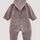 hessnatur Baby Wollfleece-Overall aus Bio-Merinowolle mit Softshell - lila - Größe 62/68