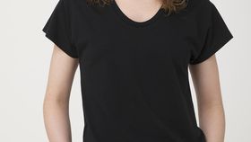 hessnatur Damen Kurzarm-Shirt aus Bio-Pima Baumwolle - schwarz - Größe 44