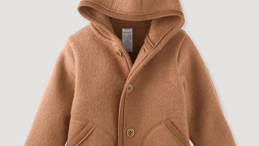 hessnatur Baby Walkjacke aus Bio-Merinowolle - braun - Größe 98/104