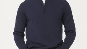 hessnatur Herren Troyer aus Bio-Lambswool - blau - Größe 46