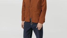 hessnatur Herren Nature Shell Allwetter-Jacke Relaxed aus Bio-Baumwolle - orange - Größe 50