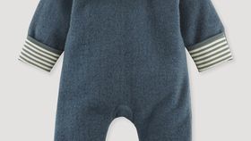 hessnatur Baby Wollfleece Overall aus Bio-Merinowolle - blau - Größe 98